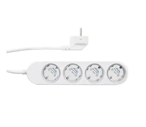 Shelly Power Strip 4 Gen4 Chytrá prodlužovačka s měřením spotřeby bílá / 4x AC type F (Shucko) / 16A / WiFi / BT / Zigbe