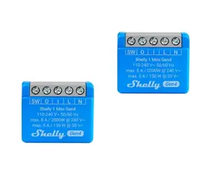 Shelly 1 Mini chytré Wi-Fi relé (1 kanál) 2ks / Wi-Fi / Bluetooth / 8A