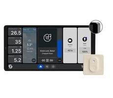 Shelly Wall Display X2 stříbrná + BLU H&T / Inteligentní ovládací panel s Wi-Fi a Bluetooth + senzor teploty a vlhkosti