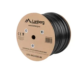 Lanberg LAN kabel pevný venkovní plněný gelem / CAT6 / S/FTP / 305m