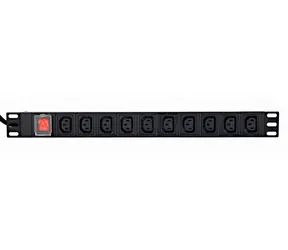 GEMBIRD EG-PDU-10C132C19 do racku 1U / až 3500W / 10x zásuvka C13 / kabel 2 m