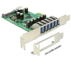 Delock PCI Express Karta / 6 x externí + 1 x interní USB 3.0