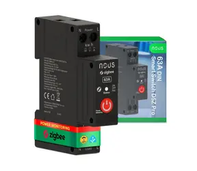 Nous D5Z Pro Zigbee DIN Smart Spínací Modul 32 A trvale/63 A krátkodobě / 1 kanál / s měřením spotřeby