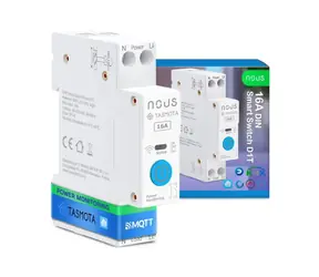Nous D1T DIN Smart Spínací Modul 16A s Tasmota firmwarem / 1 kanál / s měřením spotřeby / ESP32