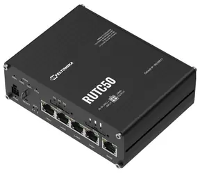 Teltonika RUTC50 / Router industriální / 5G / 4G (LTE) / 3G / Wi-Fi 6 / 802.11ax / 4× RJ-45 LAN / 1× RJ-45 WAN / eSim