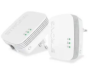 STRONG Powerline 600 DUO MINI / Sada 2ks Powerline adaptérů / HomePlug AV / 600Mbps / 1x LAN / dosah až 300m