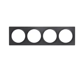 FIBARO Walli Quadruple Cover Plate FG-Wx-PP-0009-8 / Čtyřrámeček pro vypínače Walli šedá
