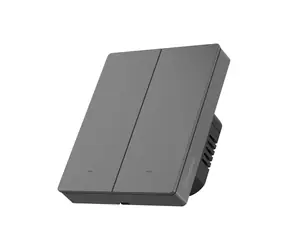 SONOFF SwitchMan Chytrý Nástěnný Vypínač M5 Matter tmavě šedá / 2-tlačítko / 80 mm  