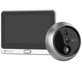 EZVIZ DP2 2K Chytré dvěřní kukátko stříbrná / Wi-Fi / 2304×1296 / kukátko / zvonek / IR 5m / PIR / LCD 4.3"