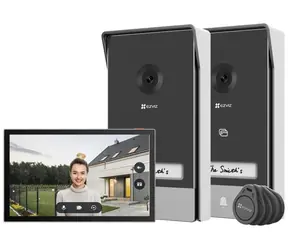 EZVIZ HP7 2-Entry Kit černo-stříbrná / Wi-Fi/ 2K / 7" dotykový monitor / 2x zvonek / IP65
