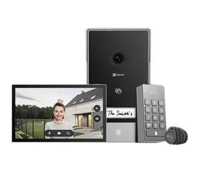 EZVIZ TP7 chytrý domácí interkom  černo-stříbrná / Wi-Fi / 2K / dotykový monitor 7" / bezdrátový zvonek / IP65