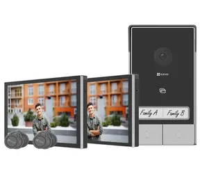 EZVIZ HP7 2-Family Kit-EU černo-stříbrná / Wi-Fi / 2048×1296 / 2× dotykový monitor 7" / 1x zvonek / IP65