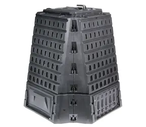 PROSPERPLAST Kompostér BIOCOMPO 900 l černá / 114.6 x 116.5 x 114.6 cm