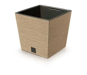 PROSPERPLAST FURU SQUARE LOW ECO WOOD 24 cm naturo / Květináč 