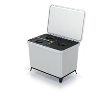 PROSPERPLAST SYSTEMA 1x23l + 2x10l popelavá / Odpadkový koš 