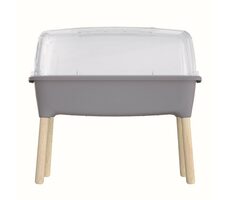 PROSPERPLAST RESPANA PLANTER WOOD HIGH SET 78 cm šedý kámen / Sadbovač  