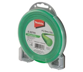 Makita E-02705 struna nylonová 2.0mm 15m zelená / kulatá