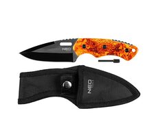 NEO TOOLS 63-109 / survival nůž / nerezová ocel / 20mm / 9mm / křesadlo v rukojeti
