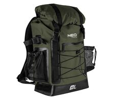NEO TOOLS 63-131 / Outdoor batoh / zelený z polyuretanu / voděodolný / nastavitelné popruhy