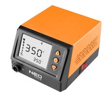 NEO TOOLS 19-200 oranžová / Pájecí stanice / 60W /  LCD displej / ochrana heslem / automatické vypnutí