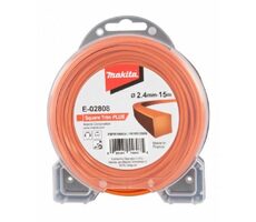 Makita E-02808 Struna nylonová hranatá 2.4mm 15m oranžová