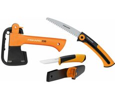 Fiskars 1057912 kempingový set / sekera X5 + pilka SW73 + nůž Hardware