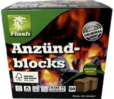 Flash Kostky na podpálení WOOD & WAX 50ks XXL