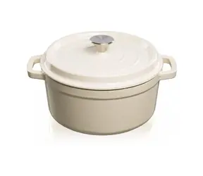 Grand feu Hrnec s víkem litina/smalt 3,5l bílý
