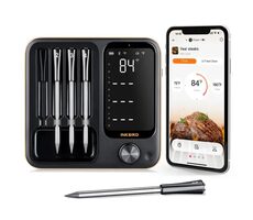 Inkbird BBQ bezdrátový teploměr se 4 sondami WiFi/100m & Bluetooth/100m