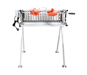 UG Grill Nerezový gril na kuře, kýtu a pečeni /2x Rotisserie