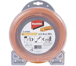 Makita E-01806 Čtyřlistá nylonová struna 2.4 mm 30 oranžová
