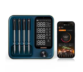INKBIRD BBQ modrý bezdrátový teploměr se 4 sondami WiFi/100m & Bluetooth/100m 