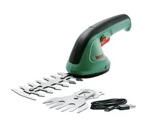 BOSCH EasyShear / Aku nůžky na trávu a keře / 3.6V / 1.5Ah / Záběr 120 mm / USB kabel 