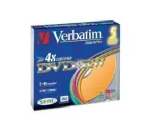 5ks DVD+RW 4,7GB Verbatim 4x / barevné / Slim Case / doprodej