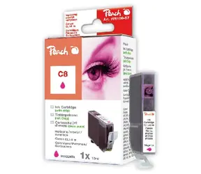 PEACH kompatibilní cartridge Canon CLI-8M, Magenta, 14 ml
