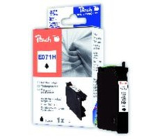Peach inkoustová náplň černá kompatibilní s Epson T0711H, C13T07114H10
