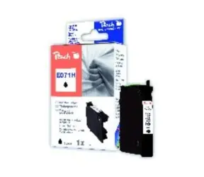 Peach inkoustová náplň černá kompatibilní s Epson T0711H, C13T07114H10