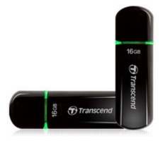 Transcend JetFlash V600 16 GB černo-zelený / Flash Disk / USB 2.0