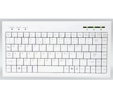 AMEI Klávesnice AM-K2001W / CZ / Slim Mini Multimedia / Bílá / USB