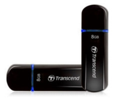 Transcend JetFlash V600 8 GB černo-zelený / Flash Disk / USB 2.0