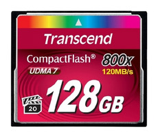 Transcend Compact Flash 128GB Premium / CF / 128GB / 800x