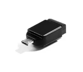 Verbatim Store 'n' Stay OTG Nano 32GB černá / Flash Disk / USB 2.0 / microUSB adaptér / čtení: 10MBs / zápis: 3MBs 