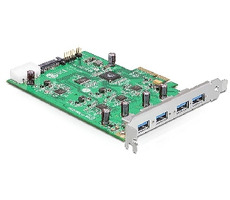 Delock PCI Express karta / 4 x USB 3.0 / dvoukanál