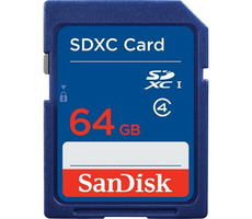 SanDisk SDXC 64GB / Class 4 / vhodné pro HD