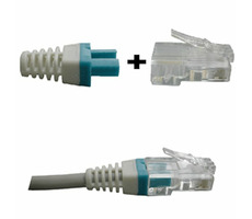 DATACOM Manžetka pro konektor RJ45 modro-bílá / 100 ks