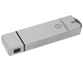 Kingston IronKey enterprise S1000 64GB / Flash Disk / USB 3.0 / čtení: 400MBs / zápis: 300MBs / stříbrná