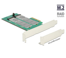 Delock PCI Express Karta > 2 x interní M.2 Key B s RAID / format low profile