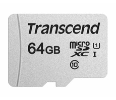 Transcend 300S 64GB / Micro SDXC paměťová karta / Class 10 / UHS-I U1 / R: 95MBps / W: 25MBps / + SD adaptér