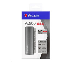 Verbatim Store 'n' Go GEN2 Vx500 240GB stříbrná / Externí SSD / 2.5"/ USB 3.1 Gen 2 / čtení: 500MBs / zápis: 430MBs