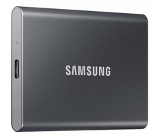 SAMSUNG T7 Externí SSD disk 1TB šedá / Externí SSD / R: 1050 MBs & W: 1000MBs / USB-C / 3y